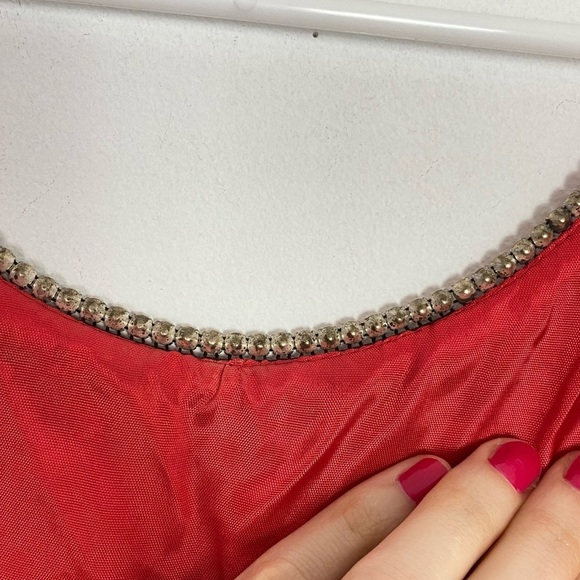 Gunne Sax Dress Size XS Small Vintage 90s Jessica McClintock Red Prom Dress - Picture 10 of 15